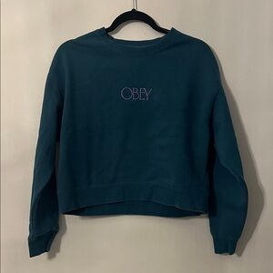 OBEY crew neck hoodie size small
